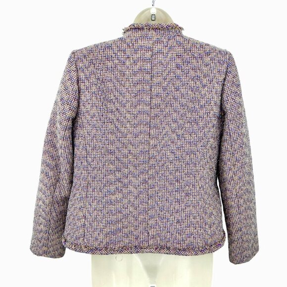GORGEOUS J. CREW PURPLE METALLIC GOLD TWEED BLAZER JACKET - 2 - Picture 3 of 6